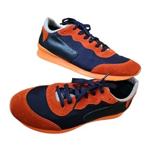 Faconnable Mens Blue & Orange Sneakers Size 11. C0131